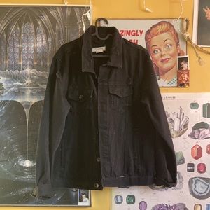 Black denim jacket brand new condition !